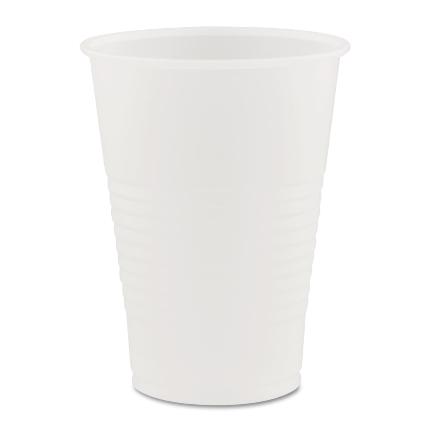 Dart Y7 7 oz Trans Ribbed Wall PS Cup (Case of 2500)