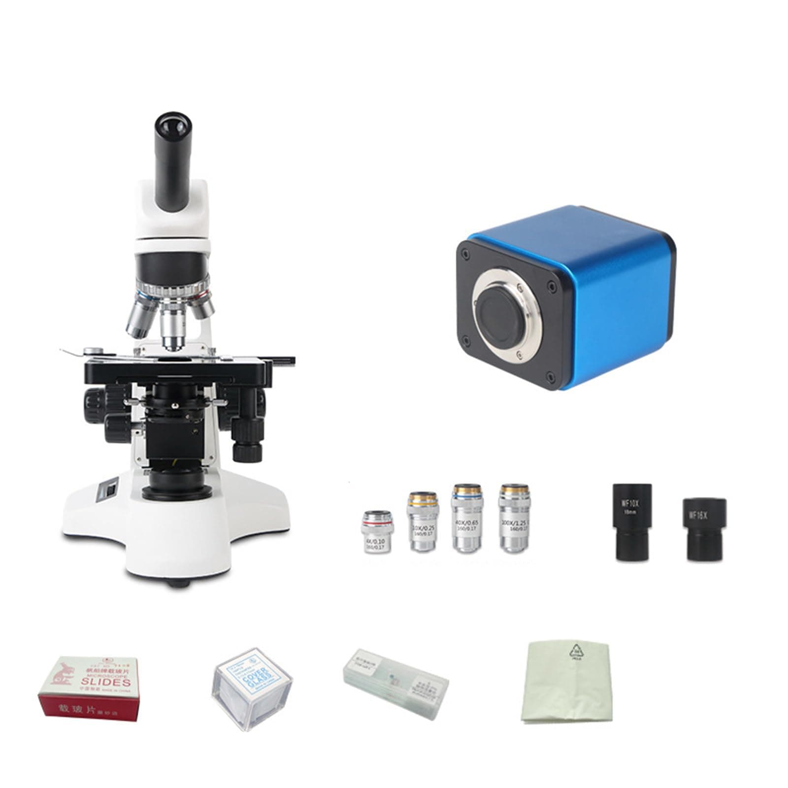 CXY-DPF Biological Microscope, High-Definition High-Power Teaching Experiment Detection Cell Aquatic Animal Husbandry Optical Microscope,D