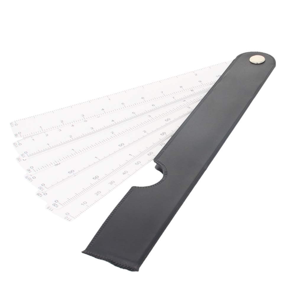 Utoolmart Fan Scale Ruler 19cm Engineer Scale Architect Rulers Plastic 1 Set(5pcs)