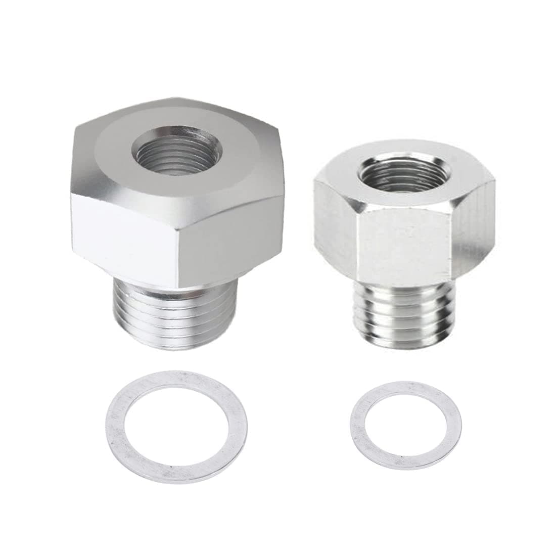 Coolant Temperature Sensor Adapter,LS Swap Oil Pressure Sensor Adapter,M12 1.5 to 1/8 NPT and M16 1.5 to 1/8 NPT for All GM LS Engines LS1 LSX LS3 5.3L 6.0L 6.2L