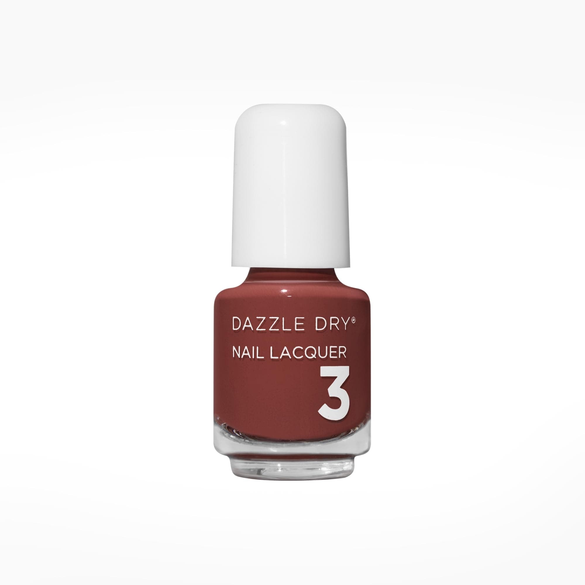 Dazzle Dry Nail Mini Lacquer (Step 3) - Cinnamon Spice Lacquer - A cozy muted red. Full-coverage cream. (0.17 fl oz/ 5 Manicures)