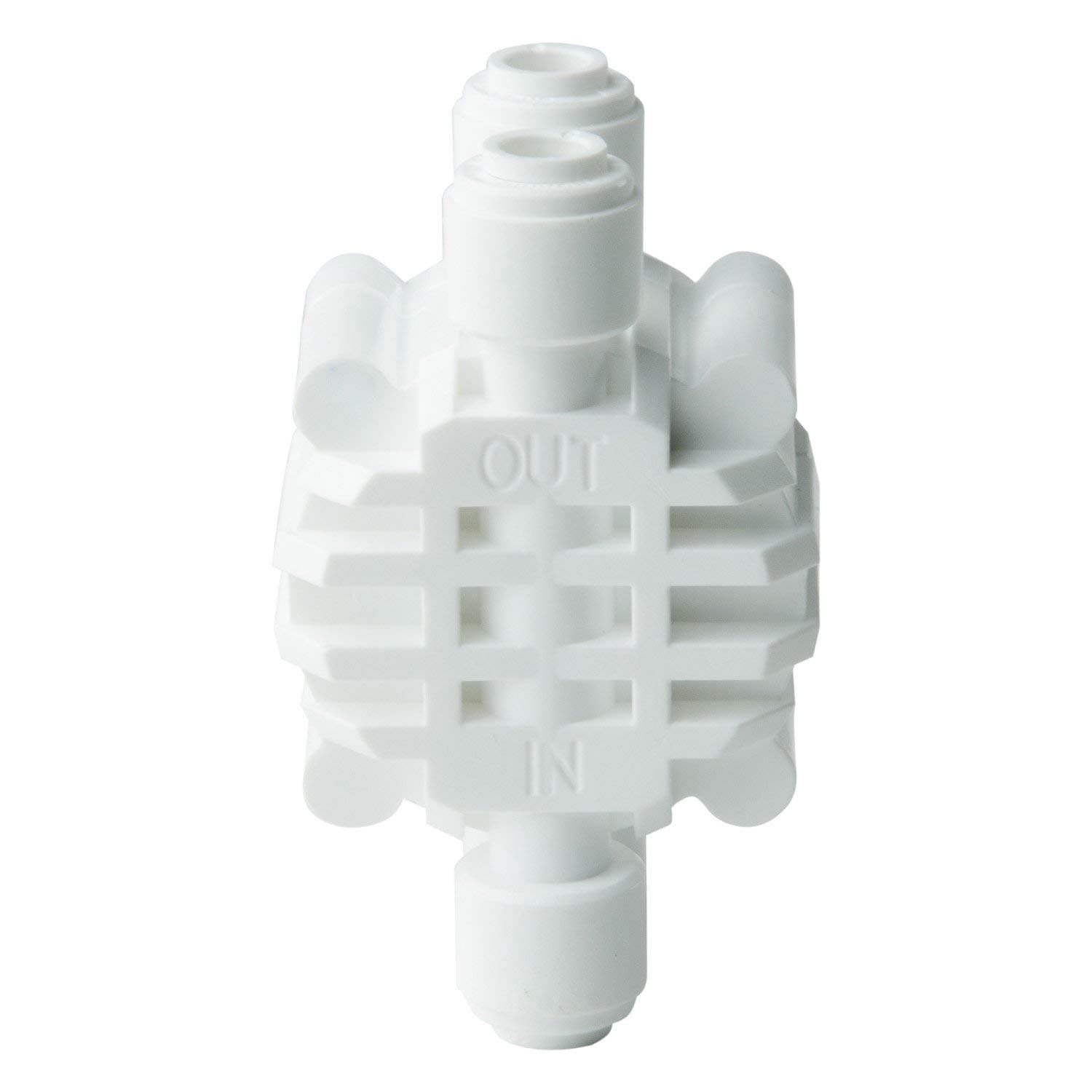 iSpring AAS2 Reverse Osmosis Water Filter Automatic Shut Off Valve Quick Connect, White, 1 Count (Pack of 1)