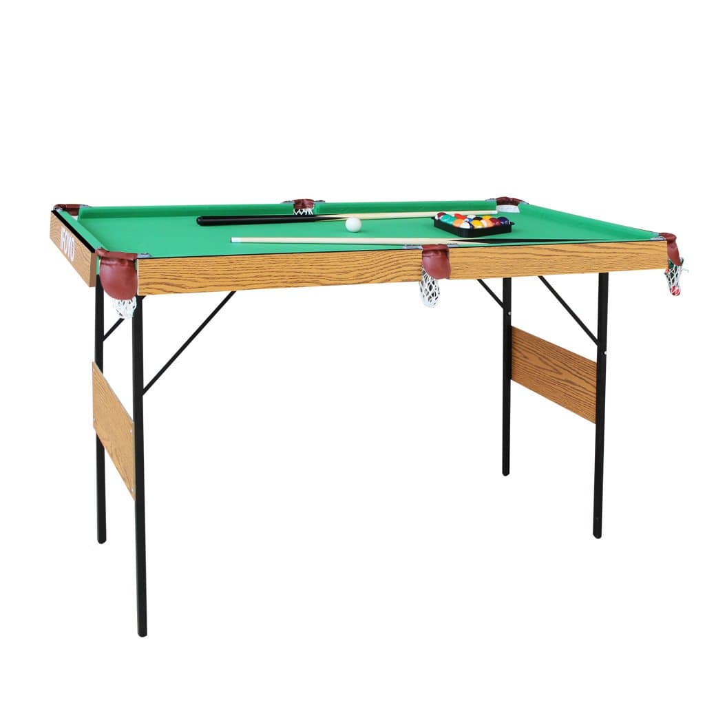 AIPINQI Billiard Table, 55 Inch Folding Pool Table Steady Modern Space Saving Billiard Table Game for Kids and Adults with Cues, Ball, Chalk, Rack, Brush Included