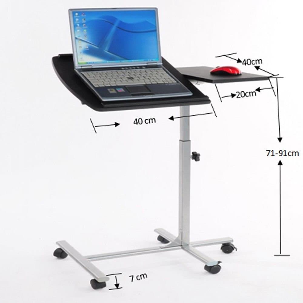 Movable Living Room Adjustable Computer Laptop Desk Table Stand with Wheels