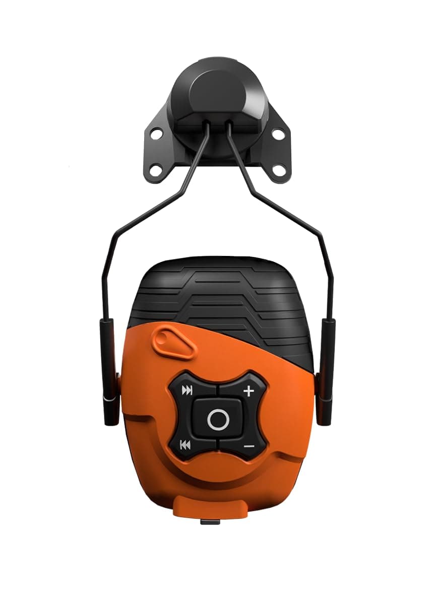 ISOtunes LINK 2.0 Helmet Mount: Hardhat Mountable Bluetooth Hearing Protection with 29 dB SNR with 50 Hour Rechargable Battery