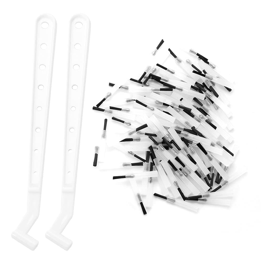 100Pcs Dental Disposable Composite Brush Tips + 2 Brushes Handles