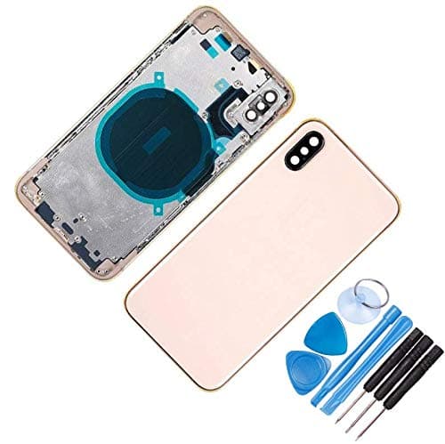 Replacement Mid-frame Chassis Back Housing Cover for iPhone XS - Complete with Tools - Professional Repair Kit (XS MAX, Gold)