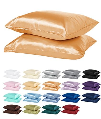 DreamHome Silky Soft Satin Pillowcase Pair