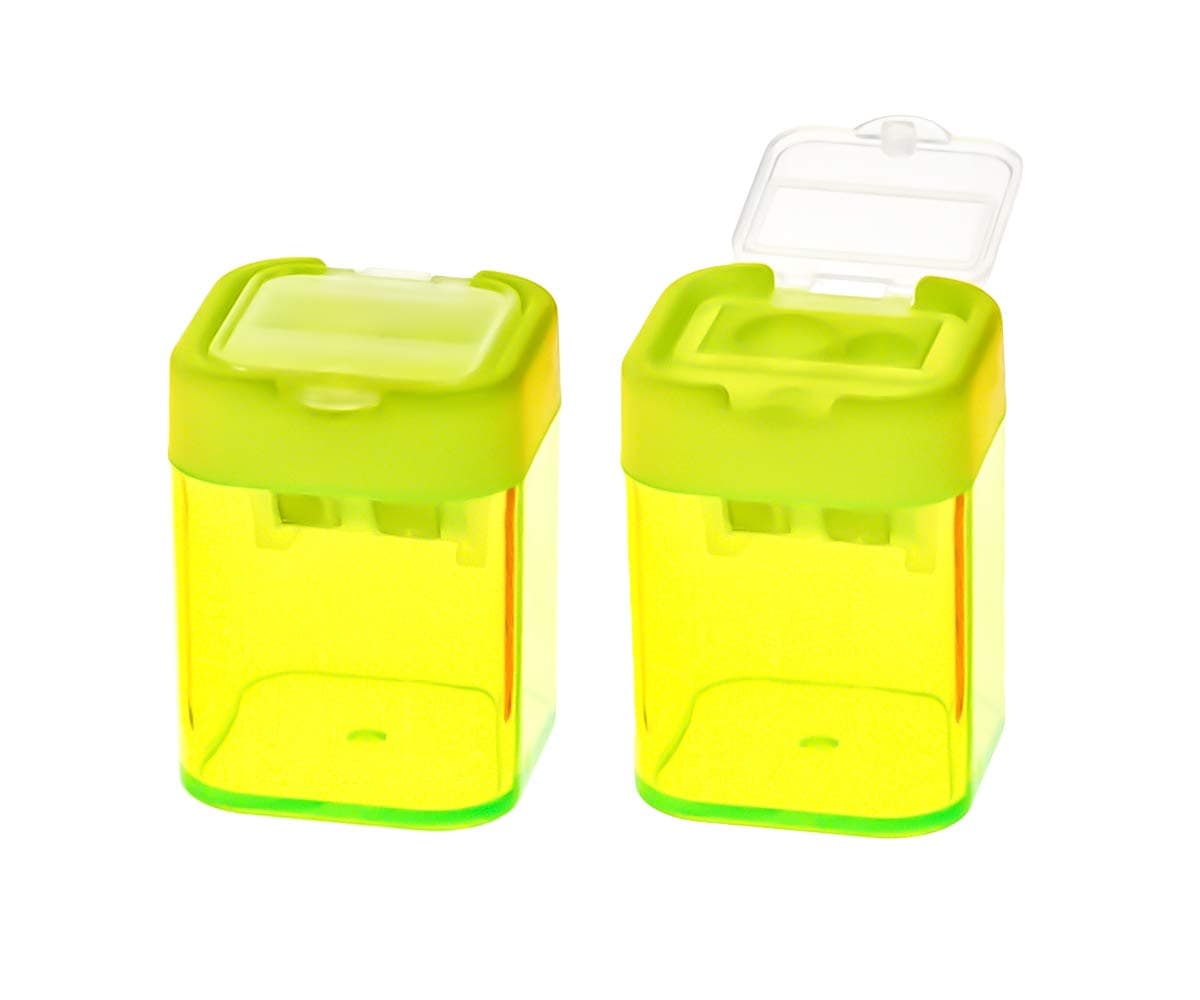 45628-6 Double Sharpener Box with Seal Square Green