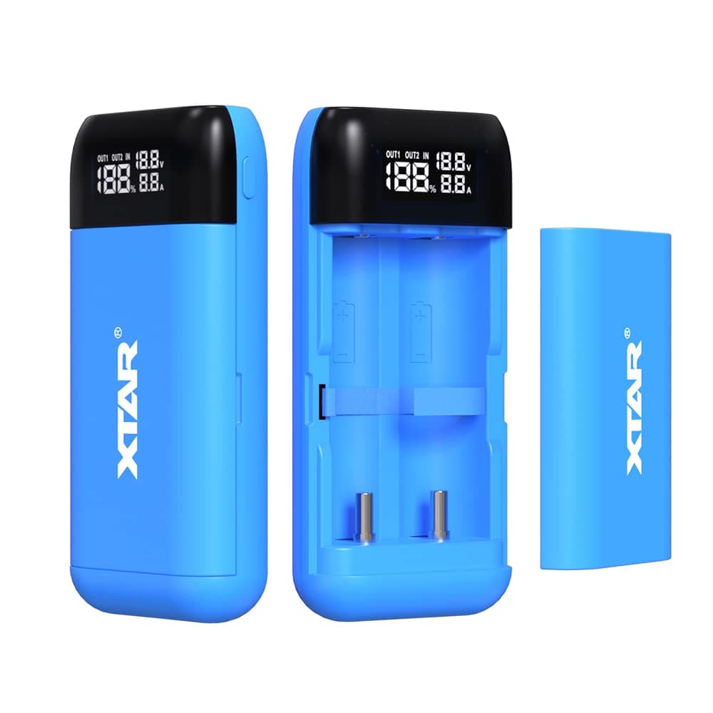 XTAR PB2S Battery Charger (Blue)