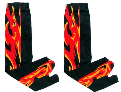 Tabi Socks flame/fire - 1 Size Senior Ninja, Toe, Socks, Kimono,Geisha