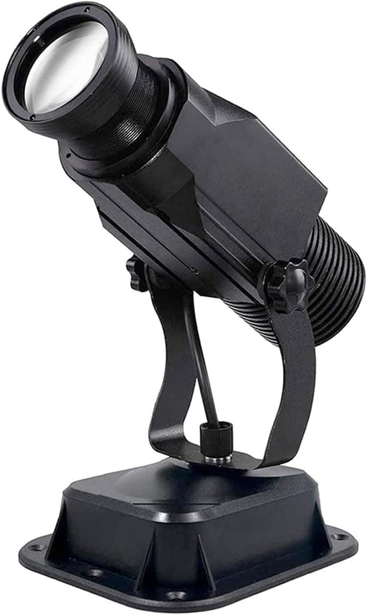 LED Logo GOBO Projector with DJ Effect Light Including Free Custom Glass GOBO to Project Image for Hotel Company Store Wedding Advertising Indoor Use (3 Year Full Support Warranty)