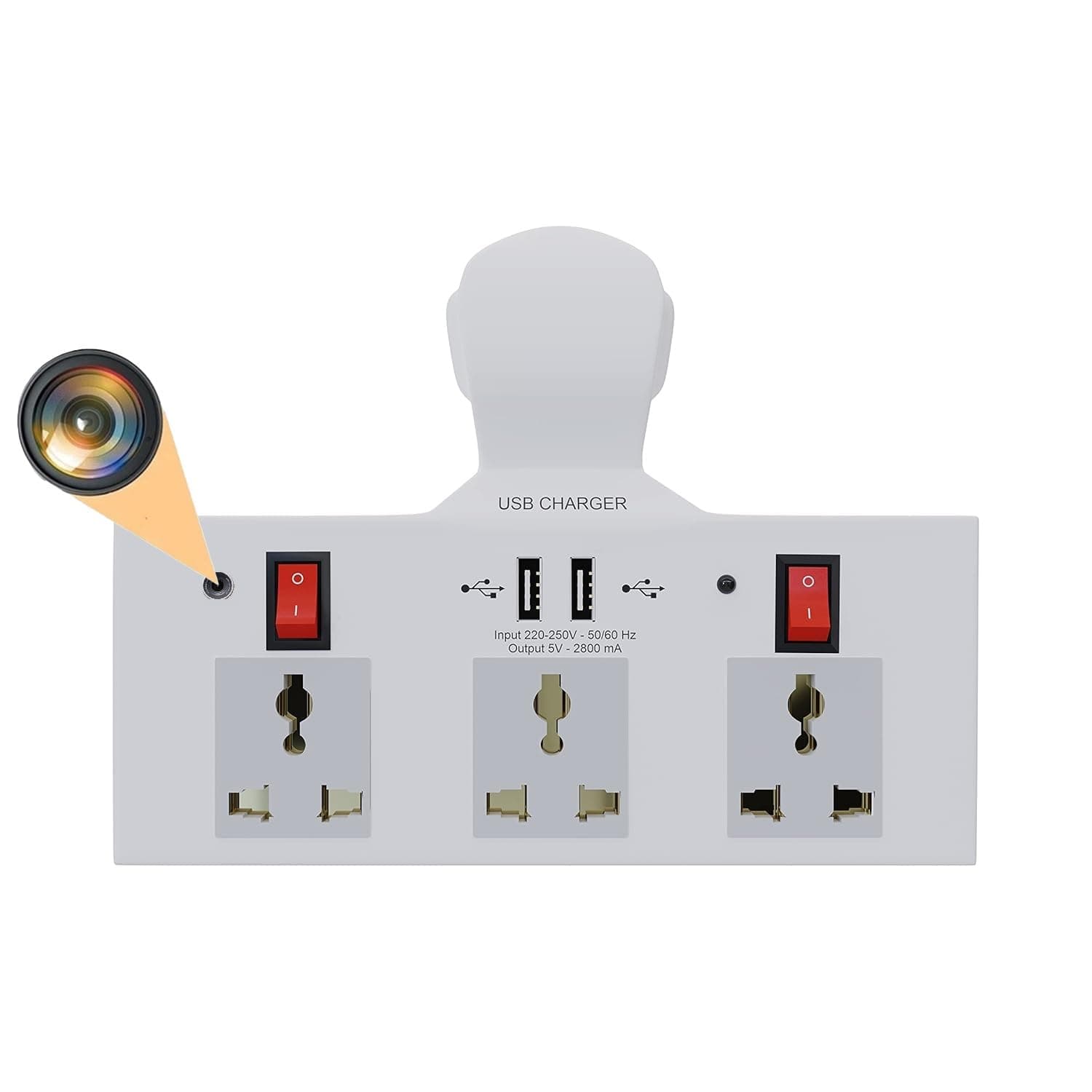 WiFi Led Switch Socket Cam| Full HD 1080P Security Indoor Cam| 24Hours Live Feed Camera | Phone Surveillance & Discreet Camera for Home Security (iWFCAM APP)