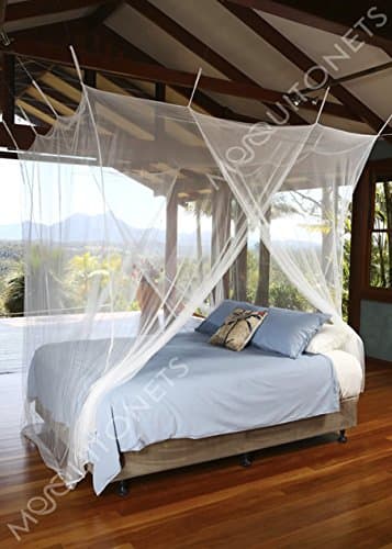 Mosquito NET Bed Canopy | King Size Bed Net | Easy Care Machine Washable Mosquito Netting | Secure Insect Protection with The Designer Mosquito net