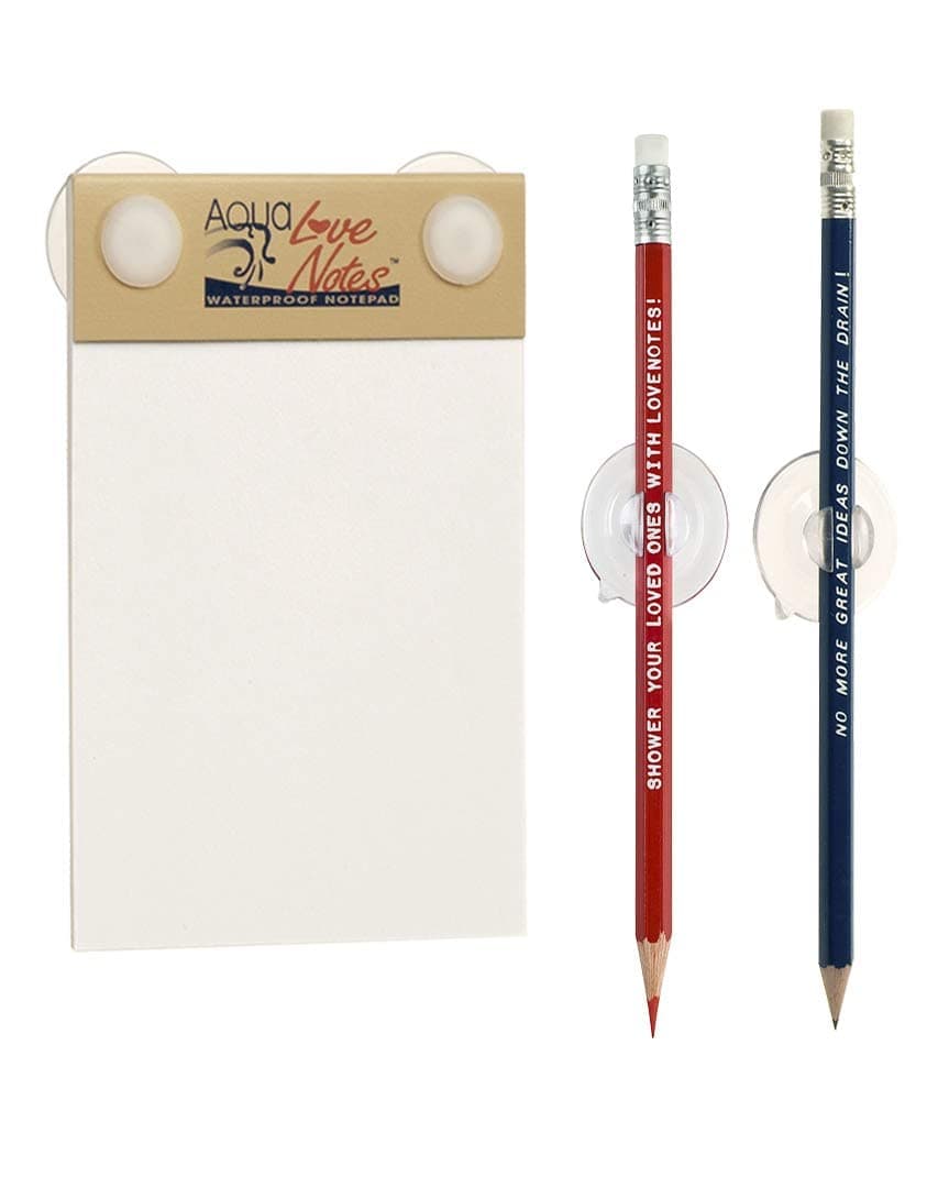 Waterproof Notepad Love Notes With 2 Pencils and Holders | 40 Mountable Notebook New Unique Paper Great Present | Unusual and Funny Novelty Idea for Men, Women