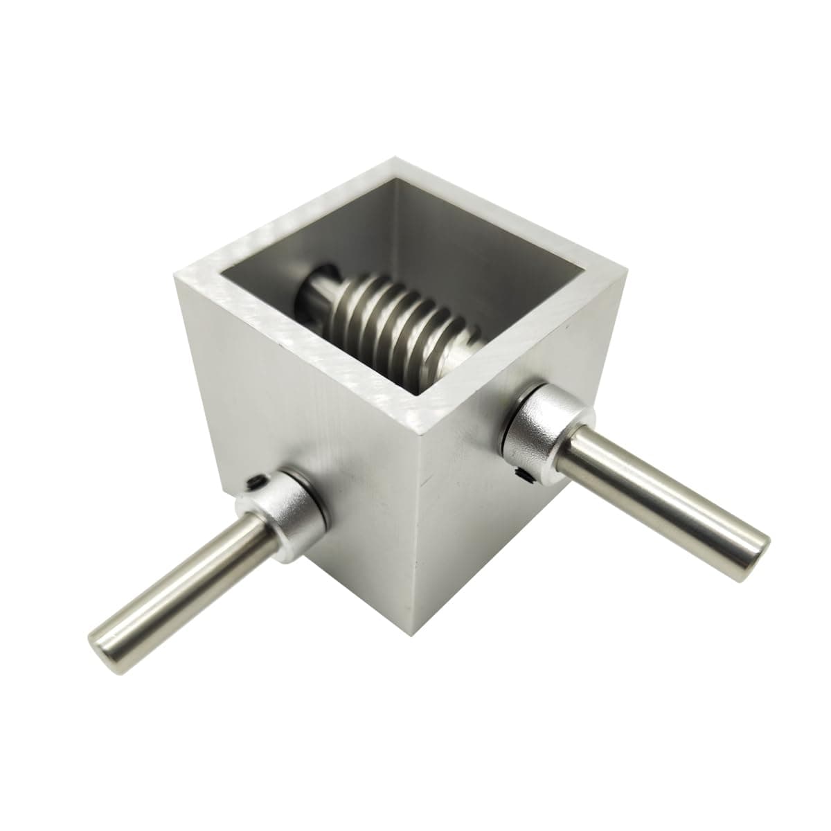 5:1 Right Angle Worm Gearbox 90° Angle Drive Steering Gear Reducer 20T Reduction Gearbox Simple Mechanical DIY Module with 8 mm Shaft