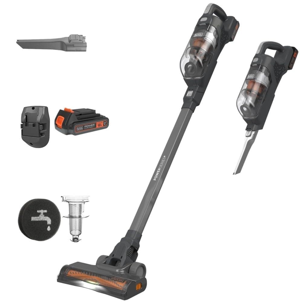 POWERSERIES+ 18V MAX Cordless Stick Vacuum with LED Floor Lights, Lightweight, Removable Battery (BHFEA18D1)