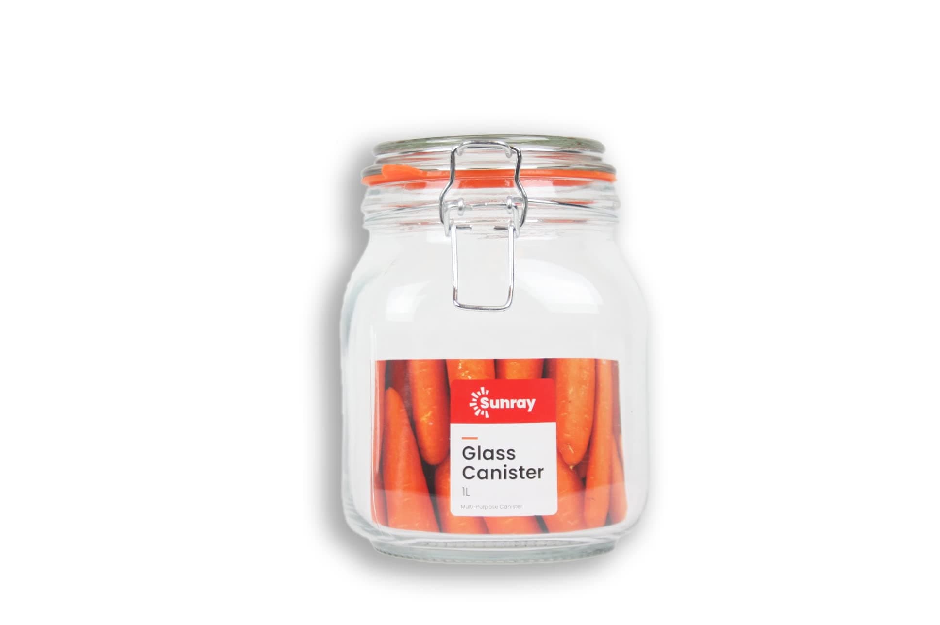 GLASS CLIP JAR 1000ML