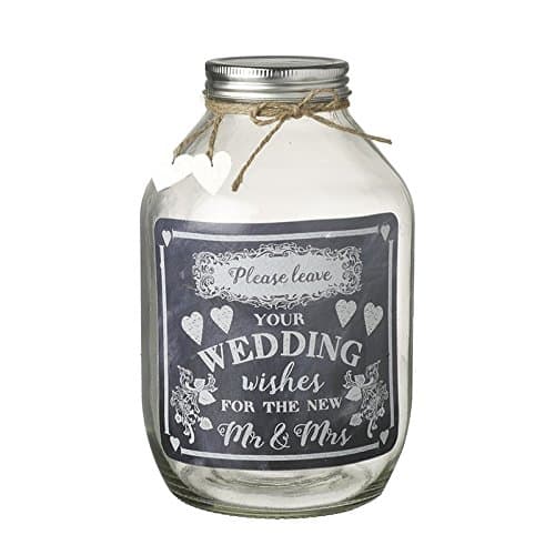 Post a wish Jar - Wedding Mr and Mrs Gift Keepsake