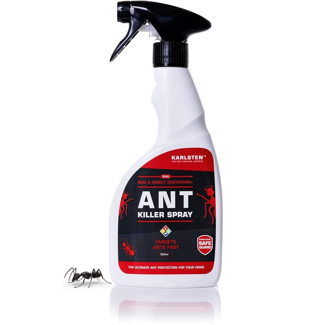 Ant Killer Spray | Extra-Strong Cypermethrin | Fast-Acting Red & Black Ant Killer | Indoor & Outdoor Insect Control | Long-Lasting Protection | 500ml