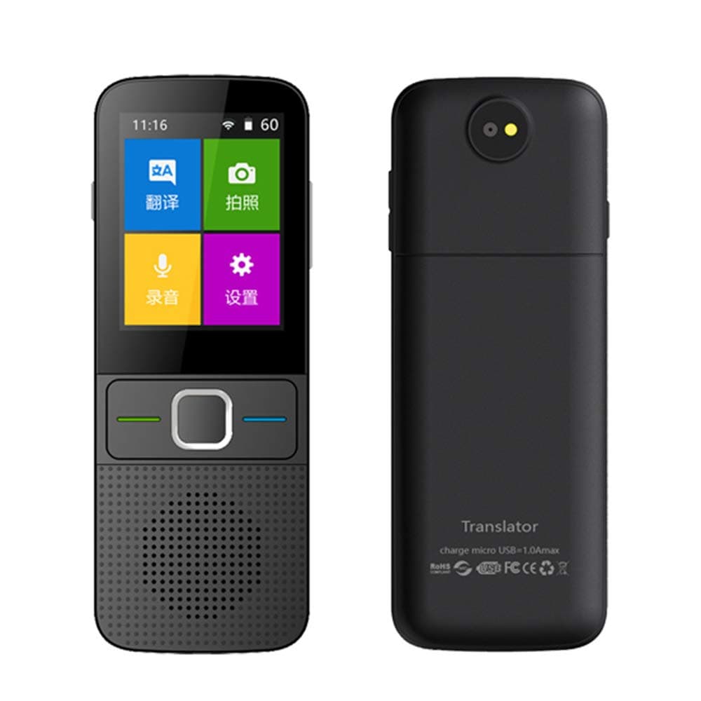 XMDFY Portable 2.4-inch Multi-Language Real-time Translator with WiFi Online Upgrade Function+Offline Translation + Photo Translation,Global Travel Assistant Electronic Dictionary