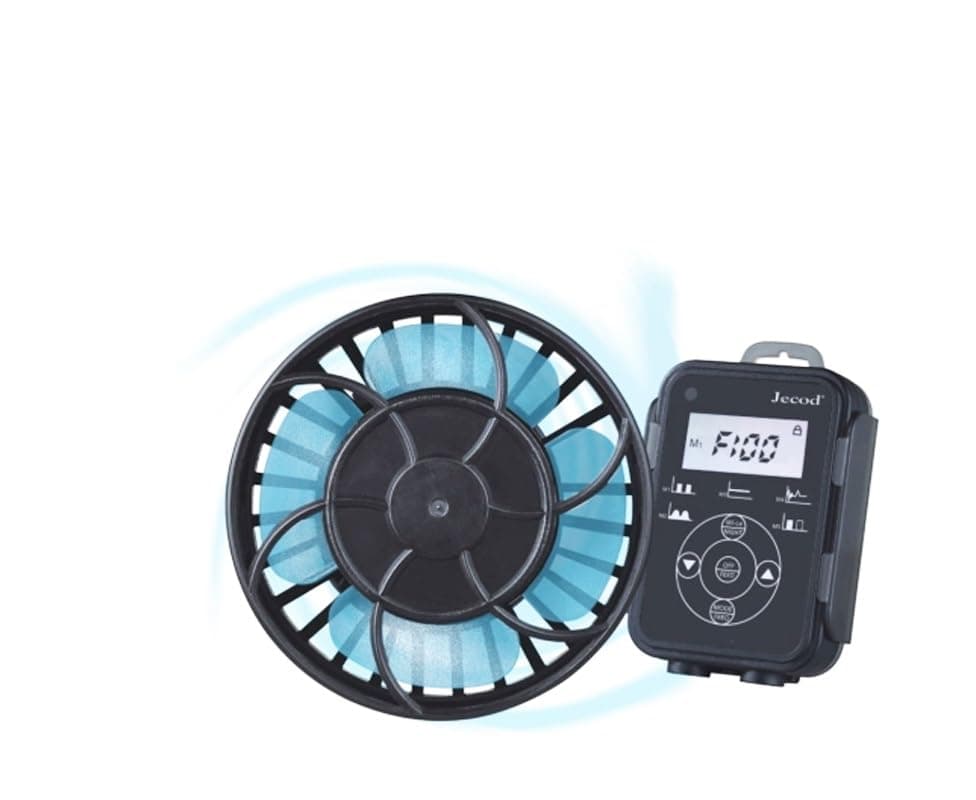 Jecob ELW-30 DC Wave Maker Pump with Controller, 3434 GPH / 13000 LPH, Ultra Quiet, Energy Saving, Circulation Pump, Master and Slave Group use, Magnetic Base, No App Control Trouble Free.