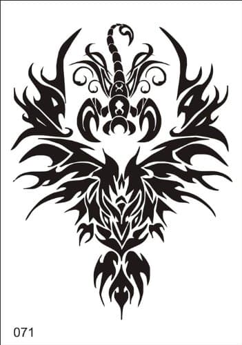 Airbrush Tattoo Stencil V071
