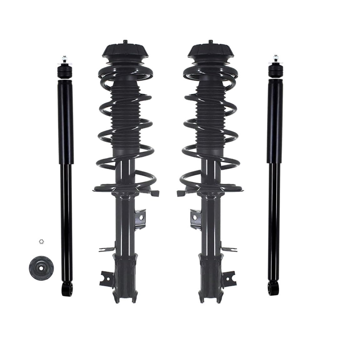 PM Auto Set of 4 Front Quick Complete Strut-Coil Spring Assembly-Rear Shock Absorber For 2007-2013 Suzuki SX4