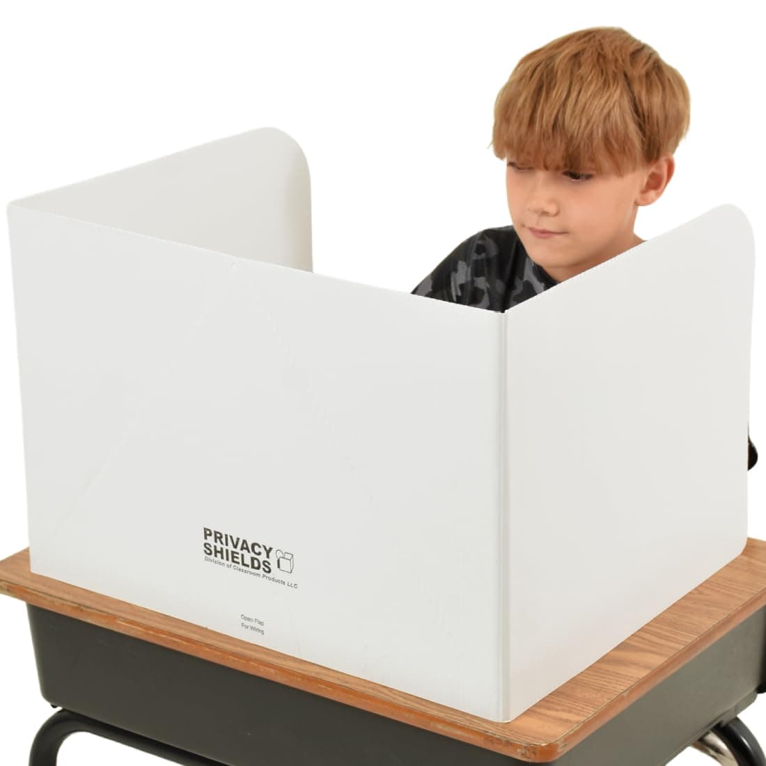 Budget Friendly! 30% More Student Workspace and 100% Thicker Than Most Brightly Colored "Pretty" Foreign-Made Privacy Shields - (20-Pack White) - 100% USA-Made.