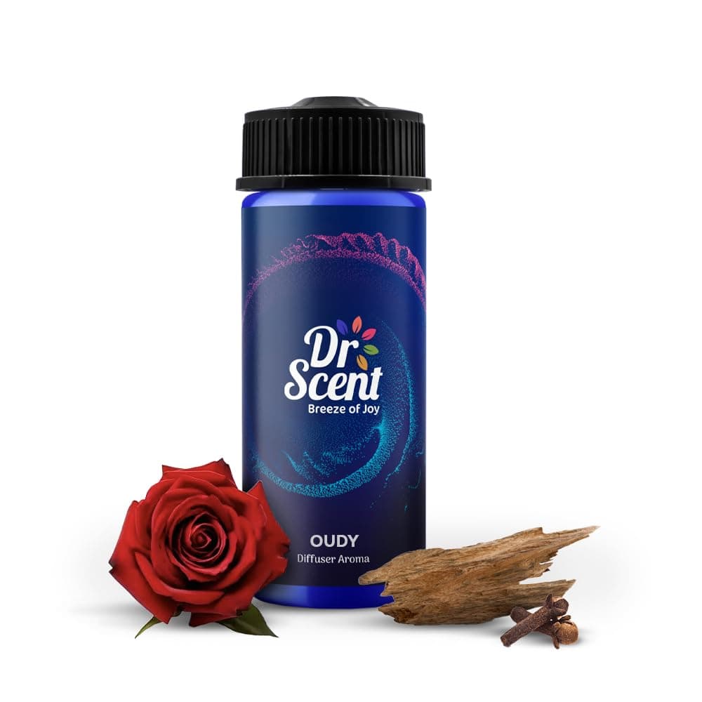 – Dr Scent Diffuser Aroma Oudy, With Intense Notes of Rich Agarwood, Sweet Hearty Notes of Praline, Finishing with Strong Woody Hints of Clove (170ml)