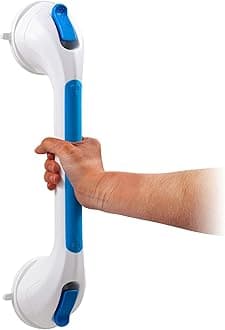 TAILI Shower Grab Bar Suction Grab Bars for Bathtubs and Showers, Heavy Duty Bath Handle Removable Bath Handrails for Seniors and Elderly, Bathroom Safety Grip No Drilling Waterproof,Blue