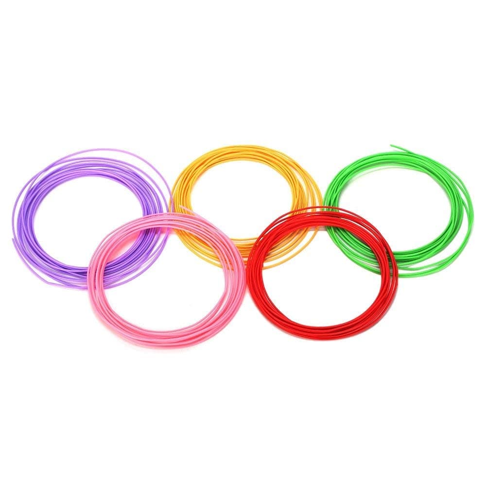 3IDEA PLA Filament for 3D Pen, 5 Meter Each, Set of 5 (Multicolour)