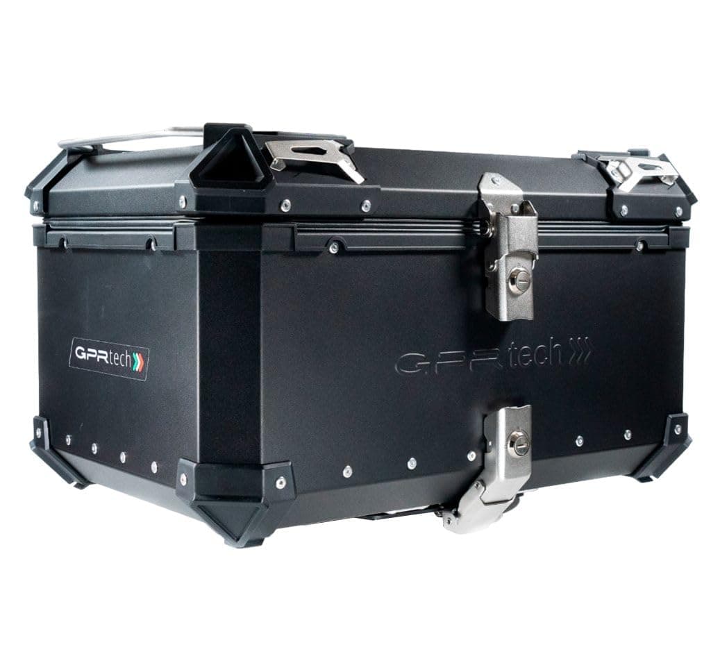 Top Case GPR TECH 800 Mt Touring 2022/2023 e5 TOP CASE ALPI-TECH 45 LT. BLACK Top case in aluminum, black silver color with specific plate included Capacity 45 LT.