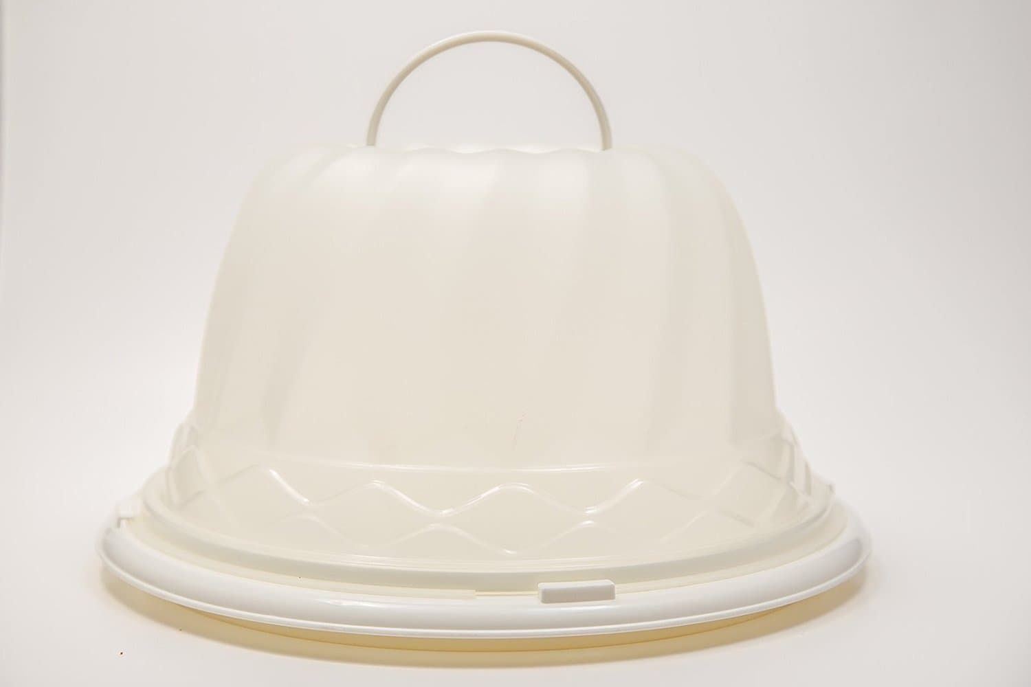 Cake Caddy with Handle Portable Cake & Jello Storage Container - 10" Diameter, Translucent Dome. Transporting Cakes, Cupcakes, Cookies
