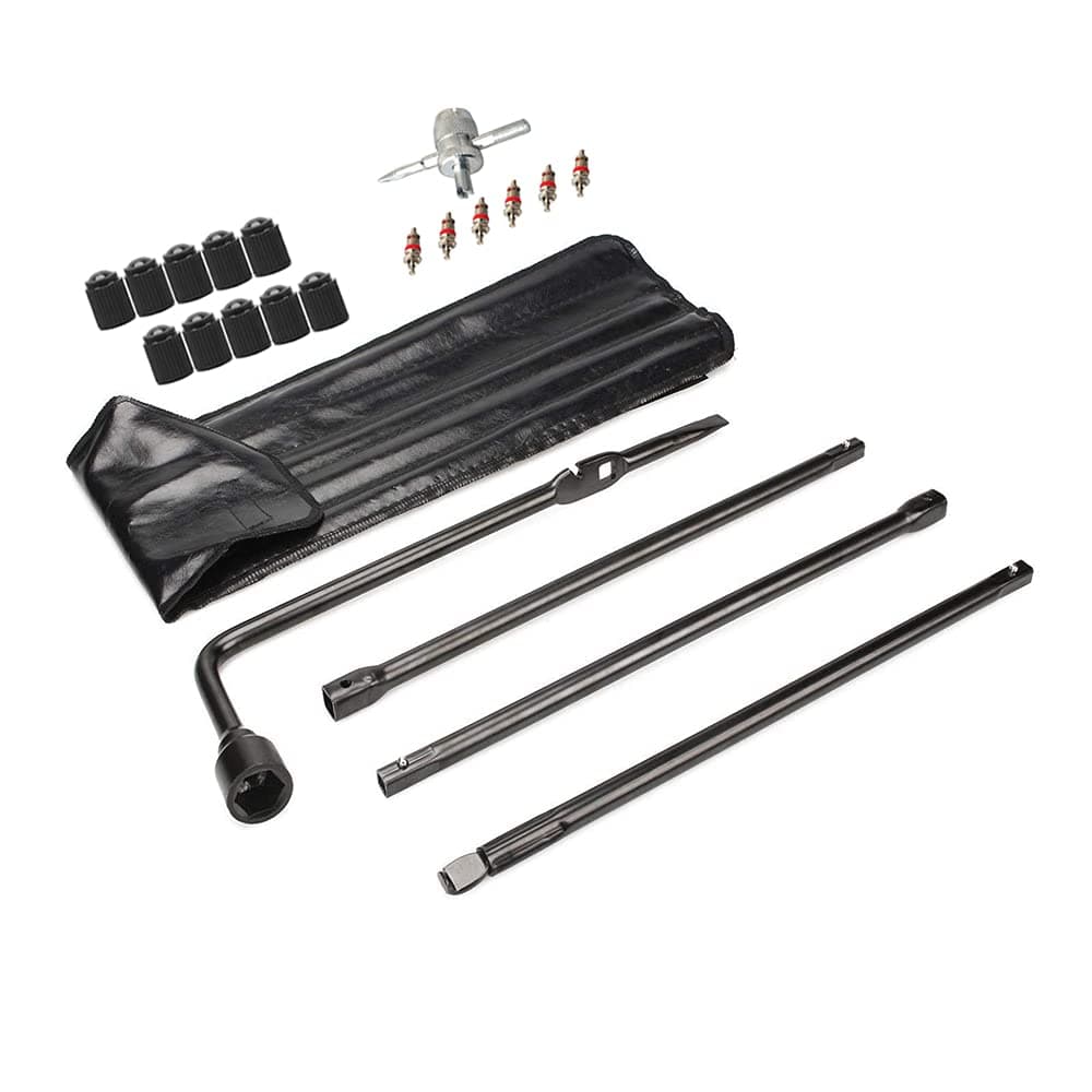 Dr.Roc Premium Spare Tire Tool Kit Replacement for Bag and 1999-2018 Chevy Silverado/Tahoe & GMC Sierra Yukon 2002-2018 Cadillac Escalade Black