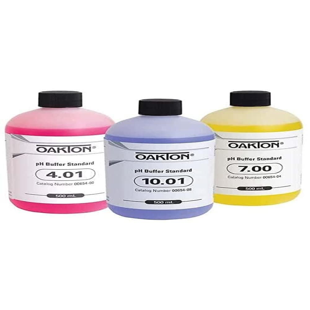 Oakton Buffer Pack; 500 mL of each pH 4.01, 7.00, and 10.01