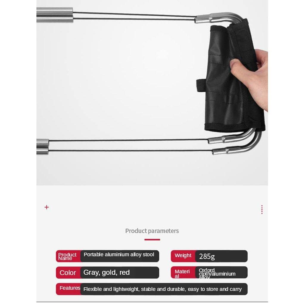 CALANDIS Folding Step Stool Foldable Camping Seat Portable Red