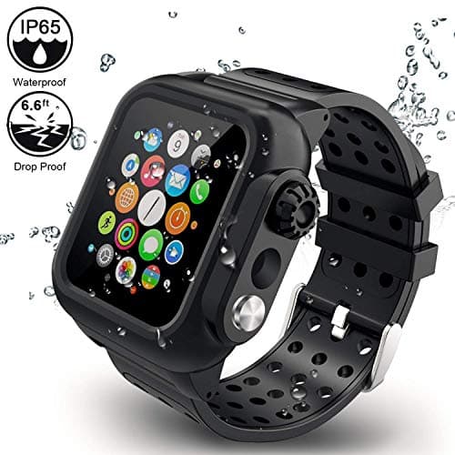 ADDSMILE Band with Case Screen Protector Compatible for Apple Watch 44mm Series 4,-Back
