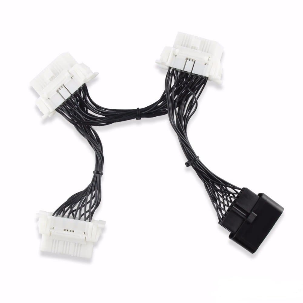 OBD2 OBD II Extension Cable 1-3 Interface 16 Pin OBD OBDII Y Splitter Connector Adapter 16Pin 1 to 3 Male to Female OBD 2 Diagnostic Cable