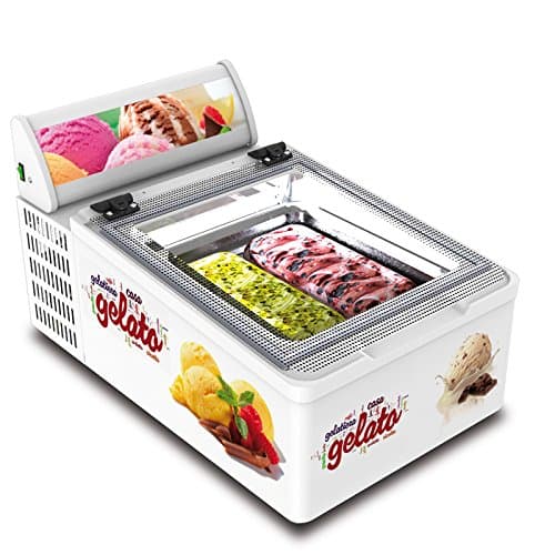 151-1 Ice Display Cabinet Buffet 2 V LED Lit with Advertising Frame