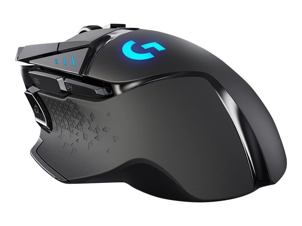 Logitech G502 Lightspeed Wireless Gaming Mouse, Hero 25K Sensor, 25,600 DPI, RGB, Adjustable Weights, 11 Programmable Buttons, Long Battery Life, POWERPLAY-Compatible, PC/Mac - Black