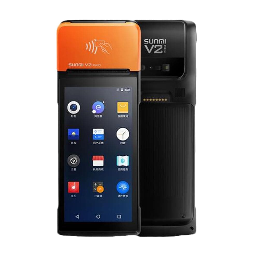 Sunmi V2 pro Portable POS Terminal Speaker, Camera and Barcode Scanner All in One Handheld PDA Printer, Android 7.1 System, eSIM 4G, WiFi and Bluetooth for Mobile Market Order