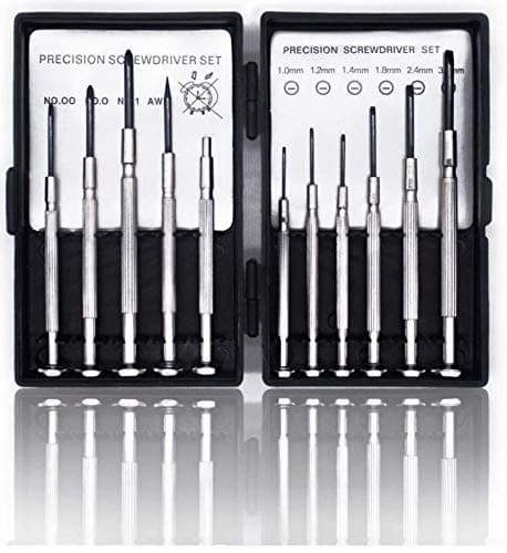 11Pcs Mini Screwdriver Set, Precision Screwdrivers with Mini Pocket Size Carrying Case, Perfect for Glasses, Watches, Remotes and Computers