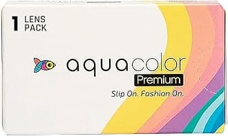 Aquacolor Monthly Disposable Premium Color Contact Lenses with -4 power - Brown -(1 lens/Box)