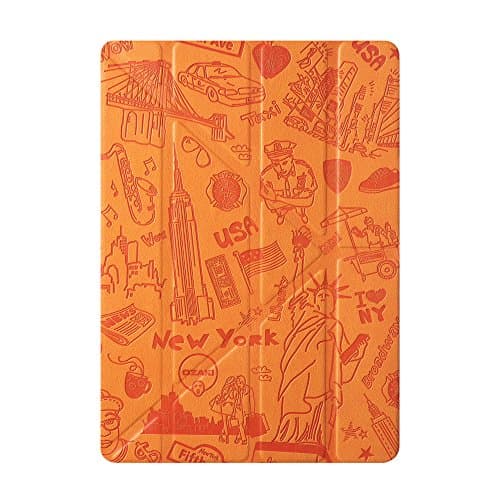 Ozaki O. Coat Slim Y Versatile 360 Degree Foldable Case with Patented Technology and On/Off Function for Apple iPad Air 2 Blue Orange (Motiv)