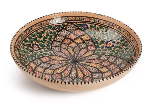 Decorative Tunisian Ceramic Serving Platter Blue Green