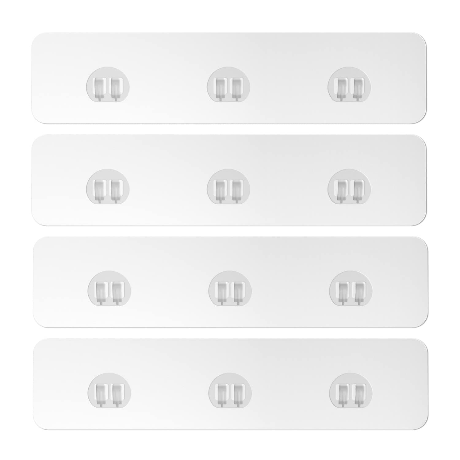 EAGMAK4 Pack Transparent Shower Caddy Adhesive for Replacement, No Drilling, Soap Holder, Bathroom Storage Shelves and Kitchen Racks