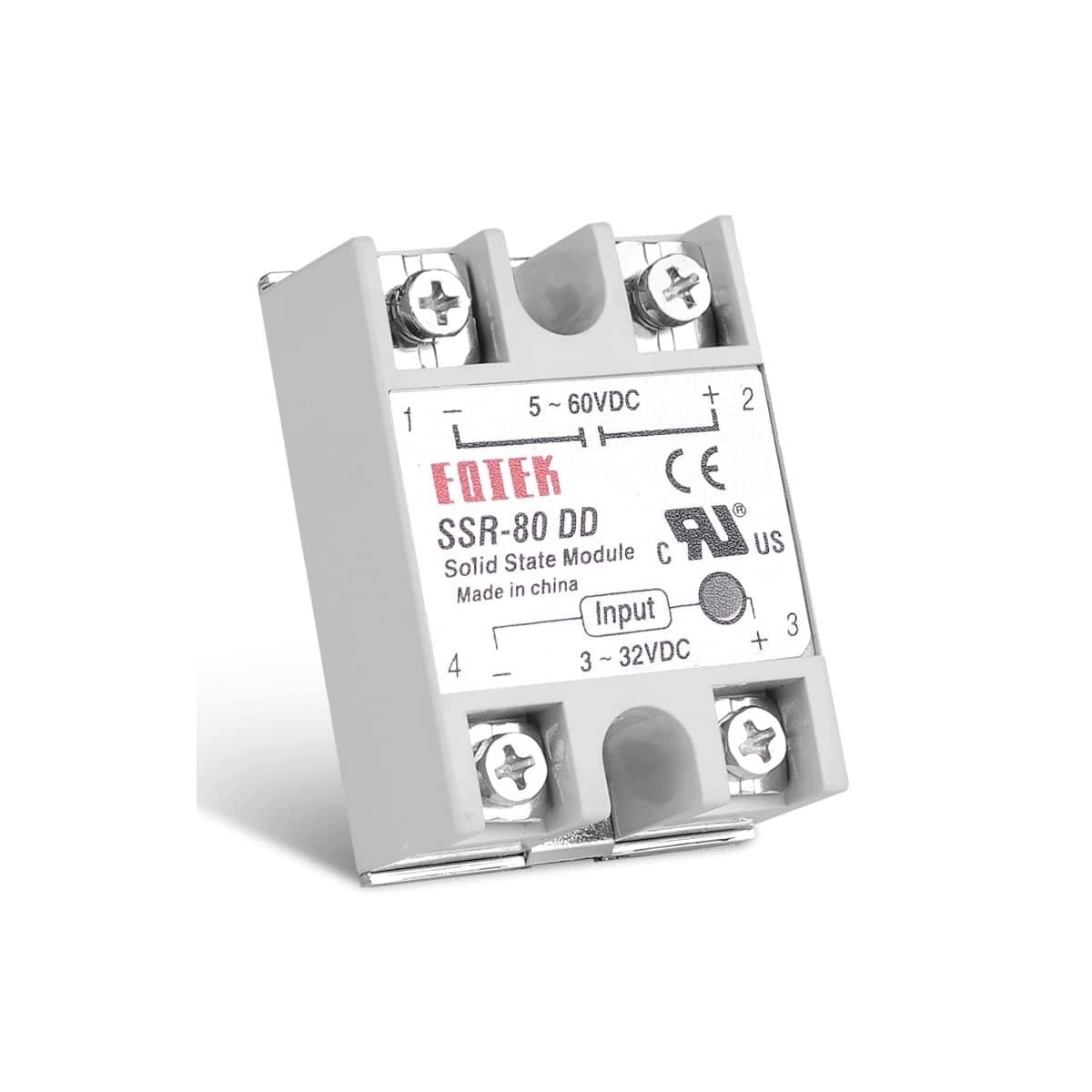 Fotek DC To DC 5-60V SSR-80DD Solid State Relay 3-32VDC/5-60VDC 80A