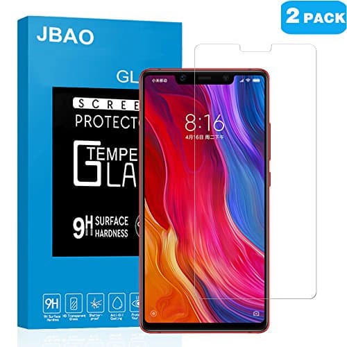 [2-Pack] Xiaomi Mi 8 SE Screen Protector,Jbao Direct [Anti-scratch] [Easy Installation] [Anti-Fingerprint] 9H Hardness Tempered Glass Screen Protector for Xiaomi Mi 8 SE