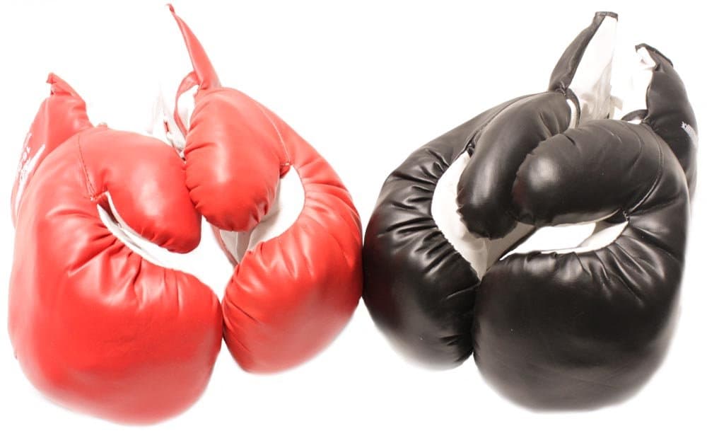 2 Pair Red Corner Black Corner 12oz boxing Gloves Set